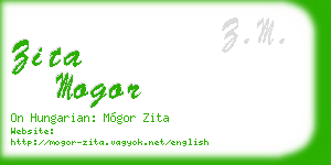 zita mogor business card
